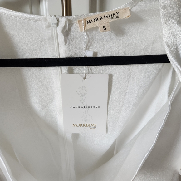 MORRISDAY White satin dress Size S new - Picture 5 of 11